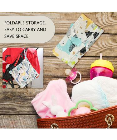 CQQNIU 2 Pcs Baby Waterproof Diaper Organizer - Reusable Wet Bag for Swimwear & Day Care - Dinosaurs Letters Design - Buy Online on GoSupps.com