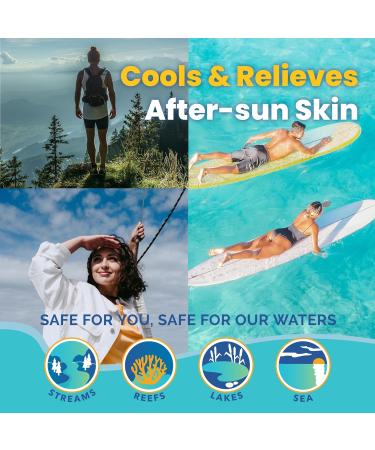Stream2Sea Aloe Soothing Gel - Organic Sunburn Relief & After Sun Care - Travel Size 2.5 Fl Oz - Buy Online on GoSupps.com