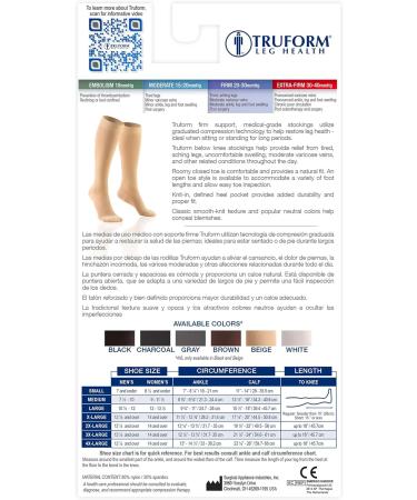 Truform X-Large Short Length Compression Stockings 20-30 mmHg Black - Pack of 2 | International Shipping Available - Buy Online on GoSupps.com
