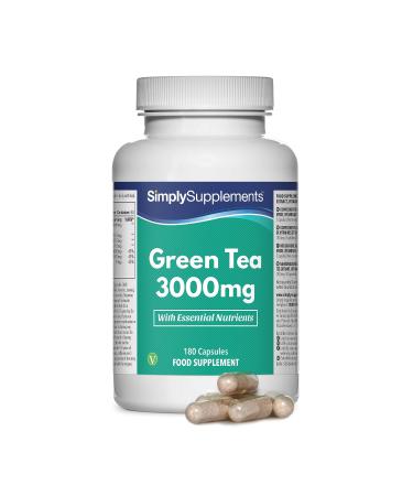 Green Tea Extract 3000mg | 180 Capsules Total | UK Made