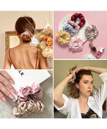 LILYSILK 100% Mulberry Silk Hair Scrunchies for Frizz Prevention and Breakage Control - Avocado Green 2Pcs - Buy Online on GoSupps.com