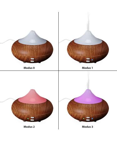 Shop Aroma Diffuser with 7 Color Lighting | Air Humidifier & Aromatherapy Lamp - 210ml Capacity Brown Design - Buy Online on GoSupps.com