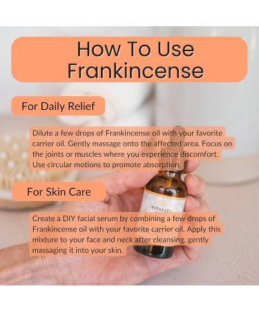 Vitality Extracts Frankincense Essential Oil 4oz | Boswellia Serrata | Aromatherapy & Skin Care for Natural Calm Stress Relief & Yoga Comfort - Buy Online on GoSupps.com