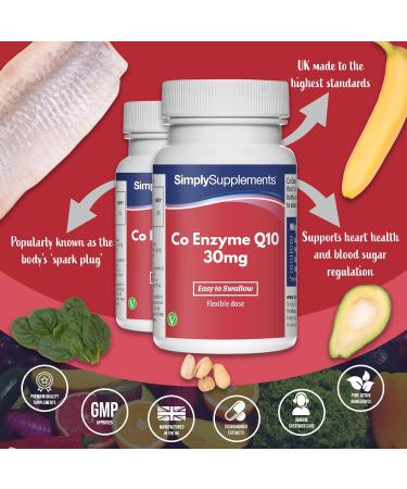 Coenzyme Q10 30mg - 120 Vegan Tablets | 4-Month Supply | SimplySupplements - Buy Online on GoSupps.com