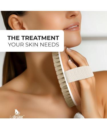 Lebr ke Dry Brush Bath Brush - With Practical Storage Bag - Perfect for Removing Dead Skin - Exfoliating Body Brush Exfoliating Brush - Buy Online on GoSupps.com