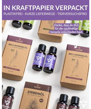 Heldengr n Organic Lavender Oil - 100% Natural Essential Oil for Aromatherapy - Lavandula Angustifolia - 30ml Fragrance Oil - Buy Online on GoSupps.com