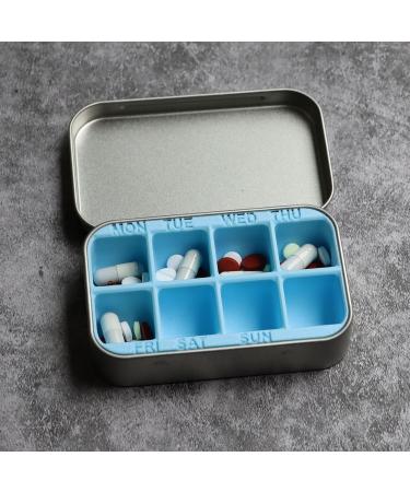 PIAOLGYI Altoid Tin Insert - 7 Day Weekly Pill Organizer | Blue Pill Storage Solution - Buy Online on GoSupps.com