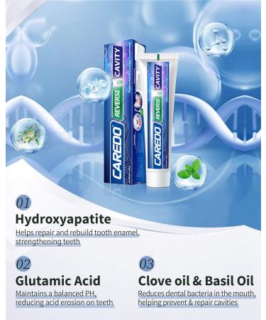 CAREDO Cavity Repair Toothpaste Set for Adults 16g Pulpitis Ointment for Tooth Decay Pain & 100g Hydroxyapatite Toothpaste for Home Cavity Repair Fluoride Free - Buy Online on GoSupps.com