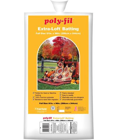 Fairfield X81B Extra Loft Quilt Batting - 81 x 96 - White - Buy Online on GoSupps.com