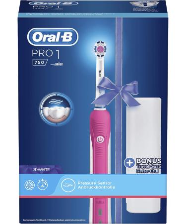 Buy Oral-B PRO 750 3DWhite Pink & White Adult Rotating-Oscillating Toothbrush - International Shipping Available - Buy Online on GoSupps.com