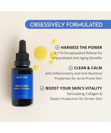 MAELOVE Moonlight Advanced Retinal Serum - 10x Stronger Retinol for Wrinkles Dark Spots & Firmness | Vegan & Cruelty-Free - 1.0 fl oz - Buy Online on GoSupps.com