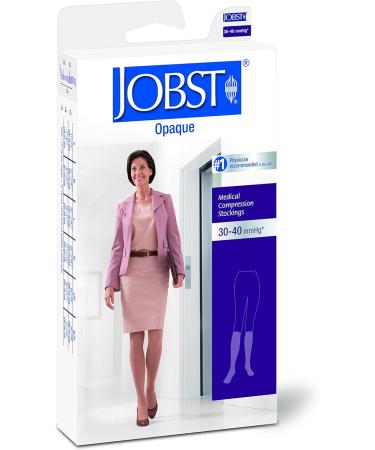 JOBST Opaque Knee High Compression Stockings 30-40 mmHg Open Toe - Medium Natural | International Shipping Available - Buy Online on GoSupps.com