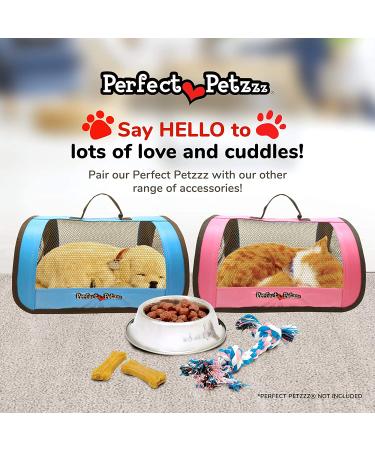 Perfect Petzzz Lifelike Interactive Pet Carrier Tote - Pink Nylon & Mesh Zippered Case - Buy Online on GoSupps.com
