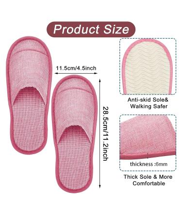 10 Pairs Washable Disposable Non-Slip Spa Slippers - Unisex Closed Toe Slippers for Hotel & Home - 11.3 x 4.3 Inches - Buy Online on GoSupps.com