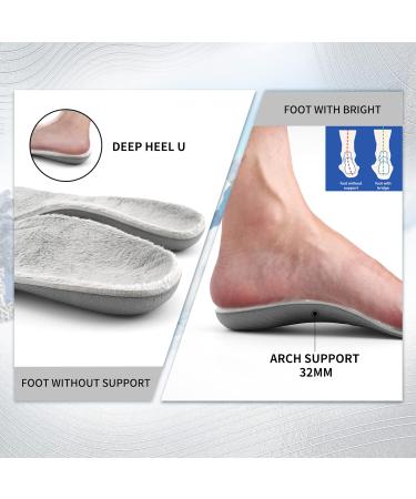 Orthotic Arch Support Insoles for Running Shoes - UK-11 (29.5cm) - Black/Grey - Buy Online on GoSupps.com