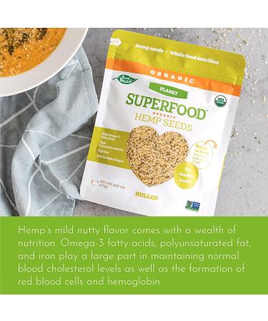 Planet Superfood Organic Hulled Hemp Seeds 175g - Vegan Omega 3 6 Protein Snack - Keto Gluten-free Single Bag - Buy Online on GoSupps.com