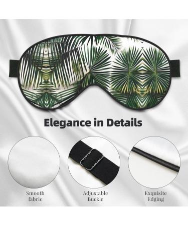 Palm Tree Leaves Soft Sleep Eye Mask | Breathable Eye Patch for Women | Perfect Travel & Relaxation Accessory - Buy Online on GoSupps.com