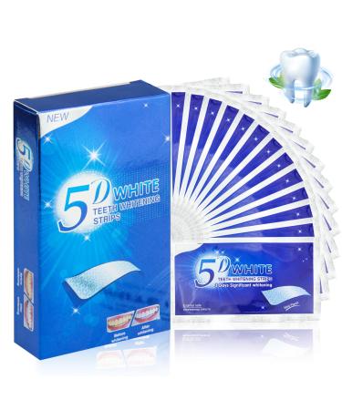 Teeth Whitening Strips 28pcs Advanced 5D Teeth Whitening Strips for Sensitive Tooth Removing Smoking Coffee Stain Home Use Tooth Whitening Kits
