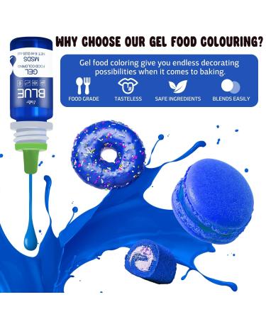 Buy Sky Food Color Gel - 100ml Sugar-Free Gel for Cakes Baking Cookies Macarons & More | Vibrant Concentrated Food Coloring for DIY Projects - Buy Online on GoSupps.com