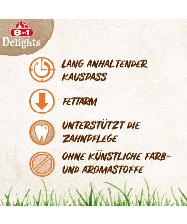 8in1 Delights Chicken Kau-Spiralen - Healthy Dog Chews High-Quality Chicken & Beef 12 Pieces (1 Pack) - Ideal Kausnack for Dogs - Buy Online on GoSupps.com
