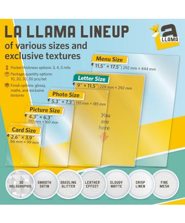 Textured Self Adhesive Laminating Sheets Smooth Satin Finish 9 x 11.5 Inches 4 Mil Thick 10 Pack for Letter Size Self Sealing Lamination Sheets 8.5 x 11 Laminating Pouches - Buy Online on GoSupps.com