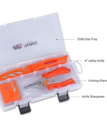 RUNCL Fishing Fillet Knife Combo Set with Sharpener, Pliers, and Tackle Box - 4pc Fishing Tools Kit - Buy Online on GoSupps.com