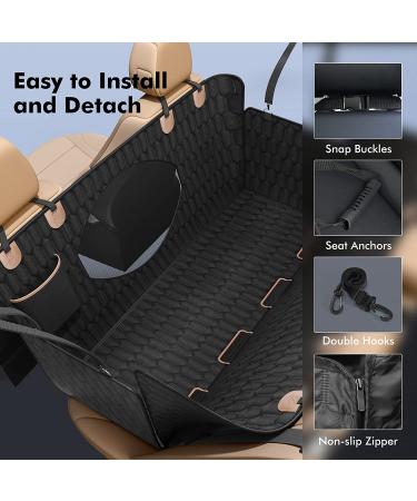 Waterproof & Scratchproof Dog Car Seat Cover for Back Seat - Black 54W x 58L - Buy Online on GoSupps.com