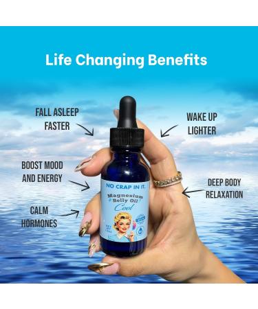 Magnesium Belly Oil (1.5 Fl Oz (Pack of 1), Cool) Cool 1.5 Fl Oz (Pack of 1) - Buy Online on GoSupps.com