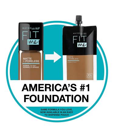 Maybelline Fit Me Matte + Poreless Liquid Foundation 112 Natural Ivory - 1.3oz Pouch Format - Buy Online on GoSupps.com