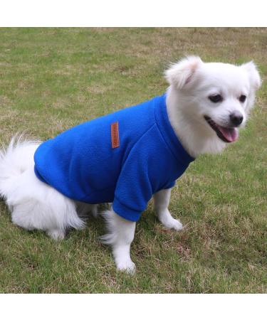 Hualisiji Fleece Dog Sweater - Warm & Lightweight Large Dog Sweatshirt in Soft Textures - Easy to Wear - Available in Light Colors (S Dark Blue) - Buy Online on GoSupps.com