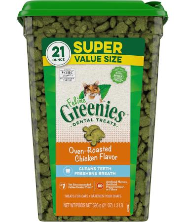 GREENIES Adult Dog Treats Original TEENIE Natural Dental Care (130 Treats) 36oz. Pack & FELINE Cat Treats Adult Natural Dental Care Oven Roasted Chicken Flavour 21oz. Tub - Buy Online on GoSupps.com