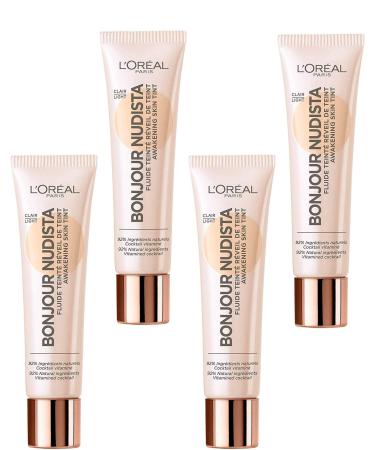 L'Oréal Paris Bonjour Nudista BB Light Light Cream 30 ml, Pack of 4 (4 x 30 ml)