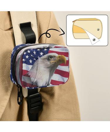 Patriotic Pill Organizer Case - American Bald Eagle & Flag Travel Pill Box | 7 Day Vitamin & Supplement Holder - Buy Online on GoSupps.com