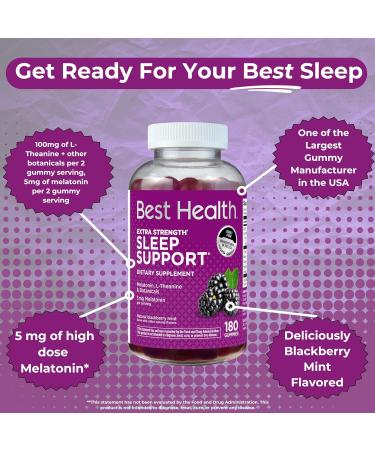 Melatonin Gummies Melatonin per Serving for Sleep Support* with L-Theanine & Botanicals Natural BlackBerry Mint Flavor (180ct) (5mg) 1 Count (Pack of 180) - Buy Online on GoSupps.com