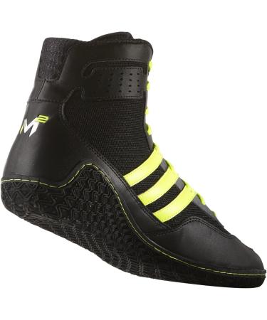 adidas Mat Wizard Wrestling Shoes Black/Solar Yellow (S77969) - Size 11.5 - Buy Online on GoSupps.com