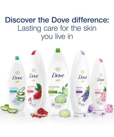 Dove Sulfate-Free Body Wash with Peony and Rose Oil, 100% Gentle Cleansers, Nourishing Skin Care - 22 Fl Oz x 4 - Buy Online on GoSupps.com
