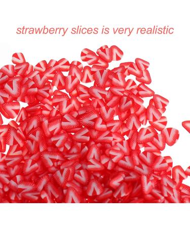 3pcs Strawberry Nail Art Slices Polymer Fruit Slices Masquerade Siouxxie Fruit Nail Decals Fruit Slice Nail Decor Manicure Sequins Red Polymer Clay Filling Nail Polish - Buy Online on GoSupps.com
