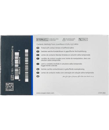 Buy Biofinity Toric Monthly Soft Contact Lenses - 3 Pack | BC 8.70 | DIA 14.5 | CYL -1.25 | Axis 160 | +5 Diopters - International Shipping Available - Buy Online on GoSupps.com