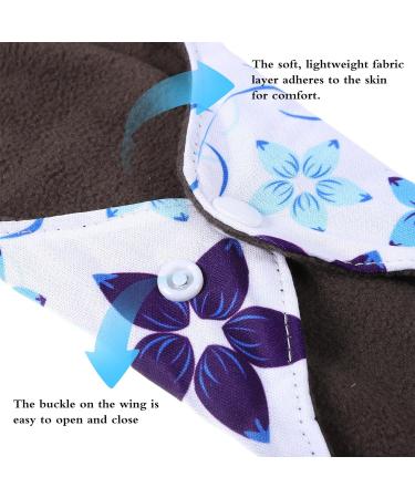 7pcs Reusable Bamboo Charcoal Sanitary Pads for Women | Washable Menstrual & Nursing Pads | Absorbent Panty Liner Set - Buy Online on GoSupps.com