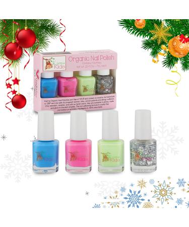 Karma Kids Nail Polish Box Set No. 1 Natural Safe Nail Polish for Little Girls - Non-Toxic  Vegan  and Cruelty Free   Quick Dry Kids Friendly Kids Box Set No. 1 0.92 Fl Oz (Pack of 1)