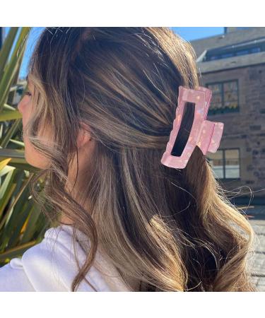Magicsky 10 Pcs Marble Tortoise Acrylic Hair Claw Clips for Women - Cute Butterfly Barrettes Pins - Aesthetic Styling Accessories in Brown Opal Pink Multicolor - Buy Online on GoSupps.com