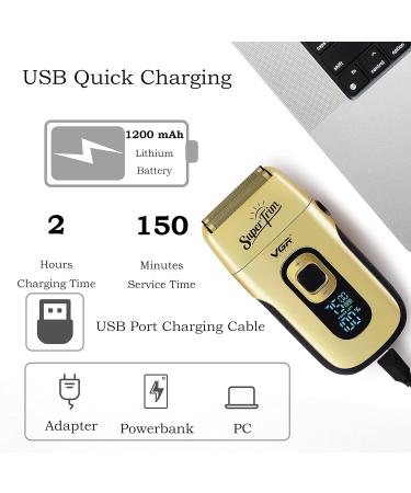 VGR Double Foil Electric Shaver for Men | 3 Adjustable Speeds | Bald Head & Beard Trimmer | Perfect Gifts for Fathers Husbands & Boyfriends - Buy Online on GoSupps.com