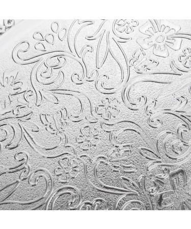 Bluelover Vintage Repousse Oval Makeup Floral Mirror - Silver Hand Held Cosmetic Mirror - Buy Online on GoSupps.com