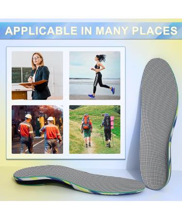 Arch Support Shoe Insoles for Men & Women | Plantar Fasciitis Relief | Colorful Insoles for Flat Feet & Heel Pain - Size M (Men 7-7.5/Women 8-9 - Buy Online on GoSupps.com
