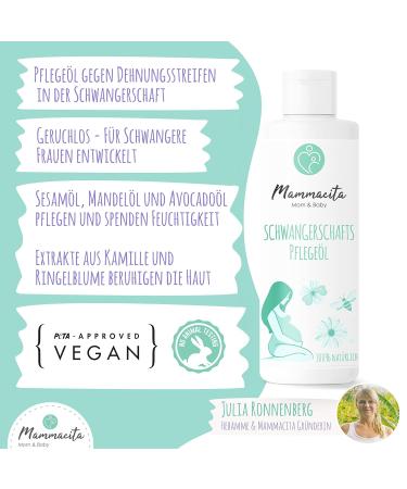 Mammacita Strain Strips Oil 125ml - Vegan Pregnancy Stretch Mark & Scar Treatment Body Massage Oil for Belly Legs & Chest - Buy Online on GoSupps.com