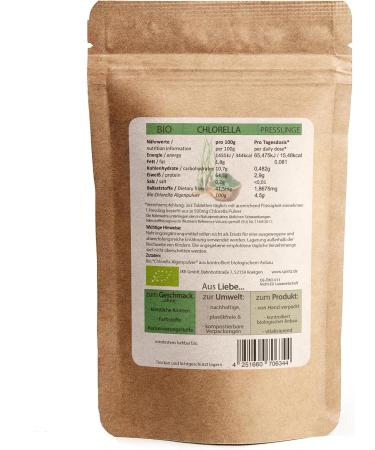Spintz 1000 Pcs Vegan Chlorella Tablets 500mg | Bio Pressed Plastic-Free & Sustainably Packaged | 100% Organic Cultivation - Buy Online on GoSupps.com