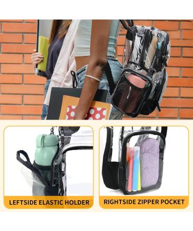 Vorspack Clear Backpack - Transparent & Reinforced Bottom with Multi-Pockets - Black - Buy Online on GoSupps.com