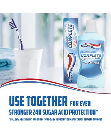 Aquafresh Complete Care Mouthwash 500ml - Fresh Mint with Fluoride - Buy Online on GoSupps.com