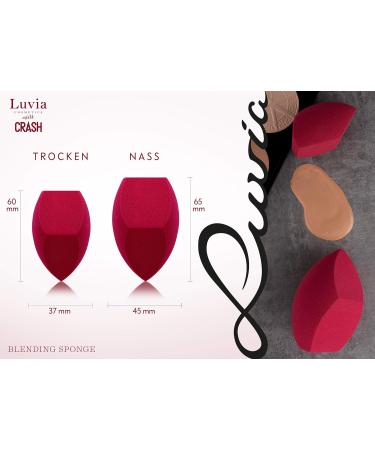 Make-Up Blending Sponge Set - 2 Red Blenders (Normal & Large) | Designed by Luisa Crashion & Luvia Cosmetics - International Shipping Available - Buy Online on GoSupps.com