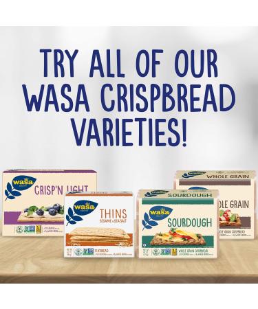 Wasa Gluten Free Sesame & Sea Salt Crispbread 6.1 oz (Pack of 10) - Crunchy and Delicious Sesame & Sea Salt Crispbread 60.1 Ounce Pack - Buy Online on GoSupps.com